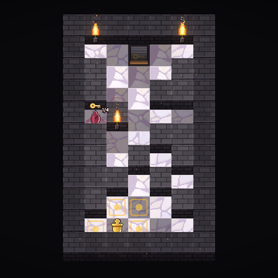 A level with several enemy pieces